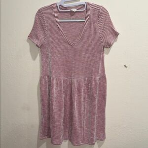 Caution To The Wind Pink Striped Knit Top